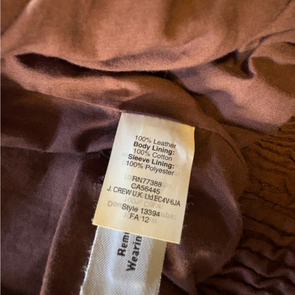 J. Crew Collection Leather Jacket oxblood - sz 10 - Picture 6 of 7